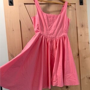 Wayf Pink Sleeveless Fit-and-Flare Dress